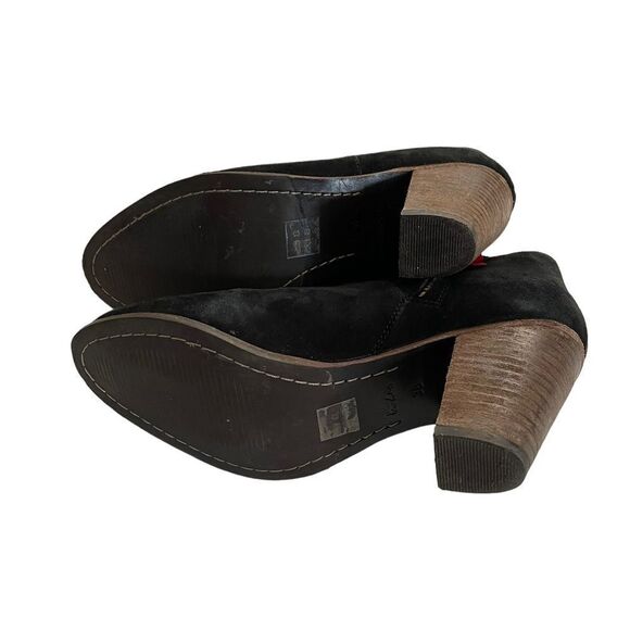 BODEN Marlow Suede Heeled Ankle Bootie Black Size 38 EU / US 7.5 - Picture 7 of 11